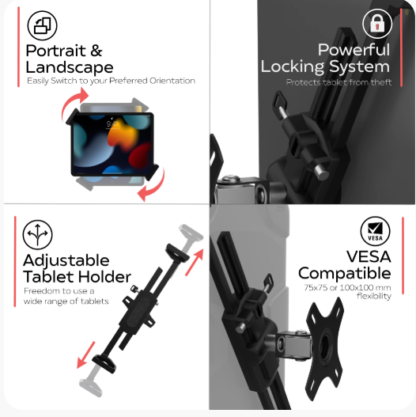 Security VESA and Wall Mount for Tap and Give Kiosk - Image 5